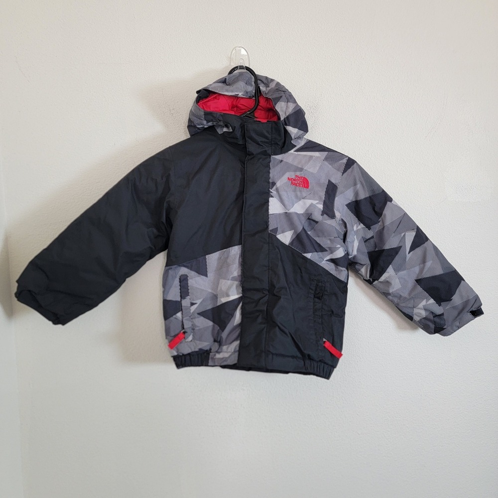 The North Face Kids Boy Size 4T Puffer Jacket NF0A2TN5 Full Zip Hooded Snow Rain